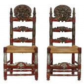 A PAIR OF SPANISH COLONIAL POL