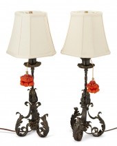A PAIR OF SPANISH COLONIAL-STY