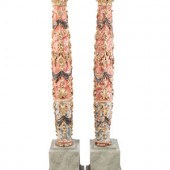 A Pair of Spanish Painted and