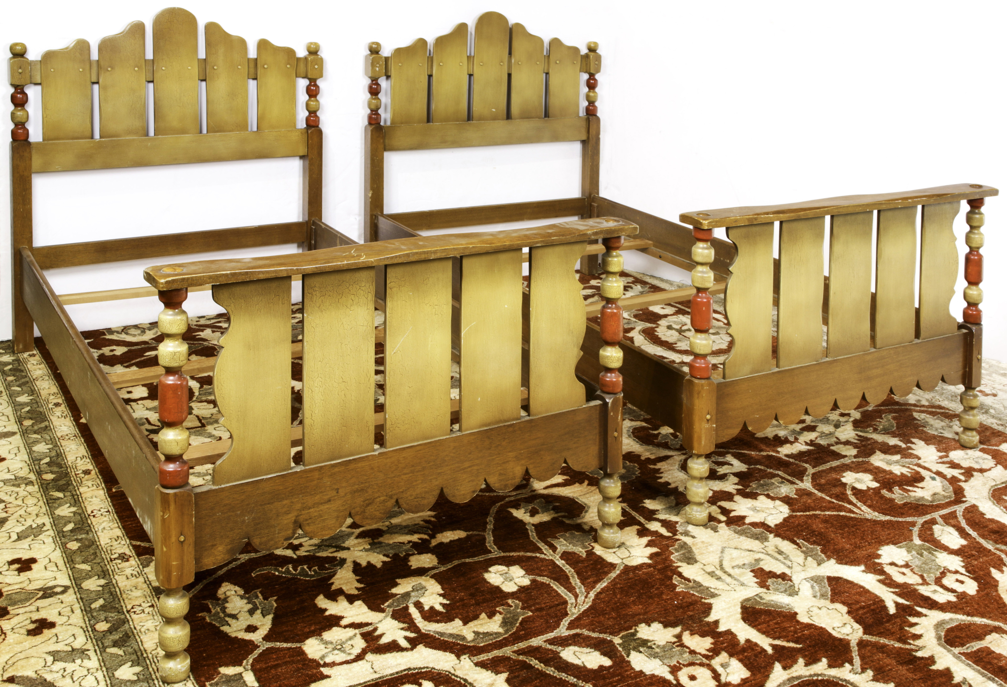 A PAIR OF SPANISH REVIVAL DEL REY