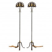 A PAIR OF SPANISH REVIVAL PART
