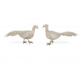 A PAIR OF SPANISH SILVER PHEAS