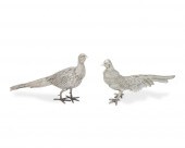 A PAIR OF SPANISH SILVER PHEAS