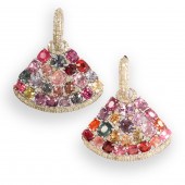 A PAIR OF SPINEL AND DIAMOND E