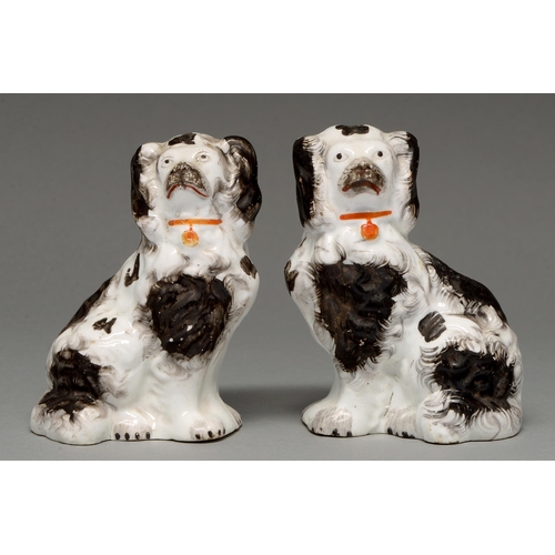 A pair of Staffordshire bone