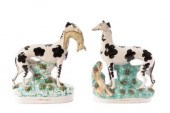 A pair of Staffordshire Disrae