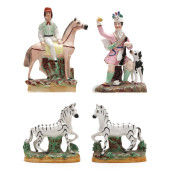 A PAIR OF STAFFORDSHIRE FACING