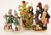 A pair of Staffordshire figure
