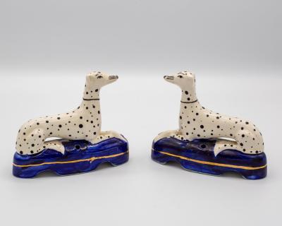 A pair of Staffordshire figures