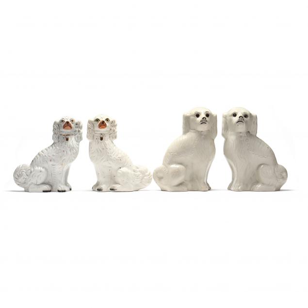 A PAIR OF STAFFORDSHIRE STYLE
