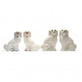 A PAIR OF STAFFORDSHIRE STYLE