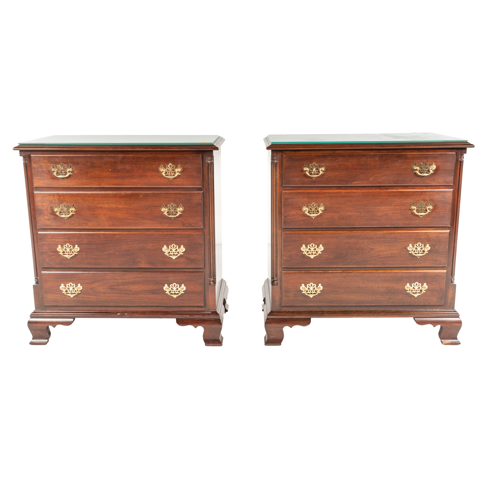 A PAIR OF STATTON CHERRY BEDSIDE