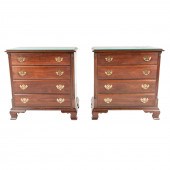 A PAIR OF STATTON CHERRY BEDSI