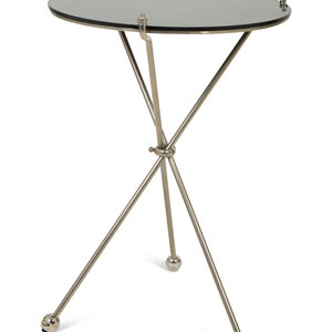 A Pair of Steel Marble-Top Side