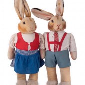 A Pair of Steiff Hansel and Gr
