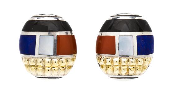 * A Pair of Sterling Silver 18