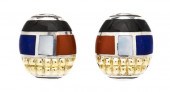 * A Pair of Sterling Silver 18