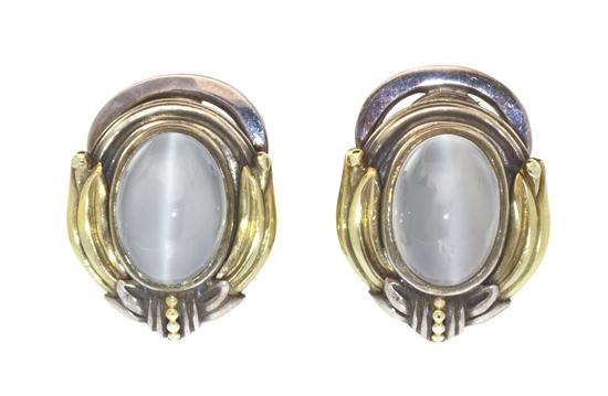 * A Pair of Sterling Silver 18