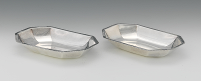 A Pair of Sterling Silver Dishes by