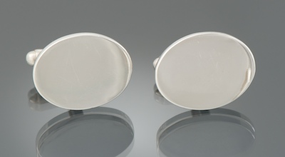 A Pair of Sterling Silver Cufflinks