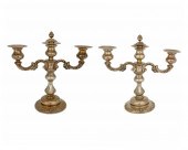 A PAIR OF STERLING SILVER WEIG