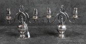 A PAIR OF STERLING SILVER TWO-