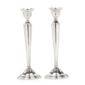 A PAIR OF STERLING SILVER CAND