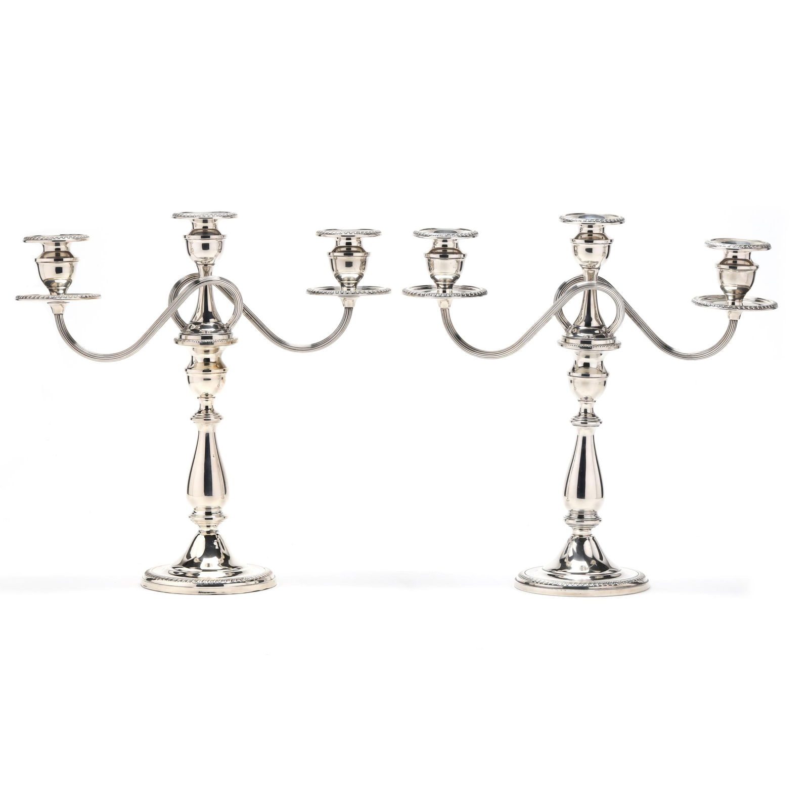 A PAIR OF STERLING SILVER BY