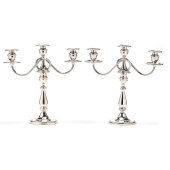 A PAIR OF STERLING SILVER BY M