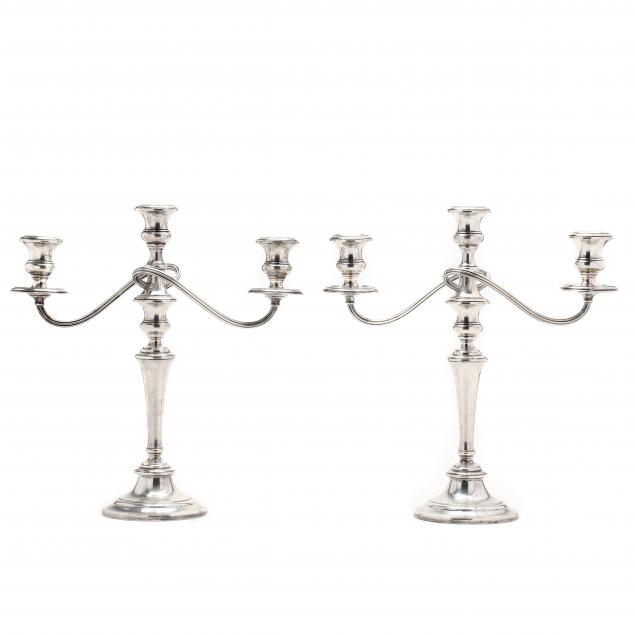 A PAIR OF STERLING SILVER
