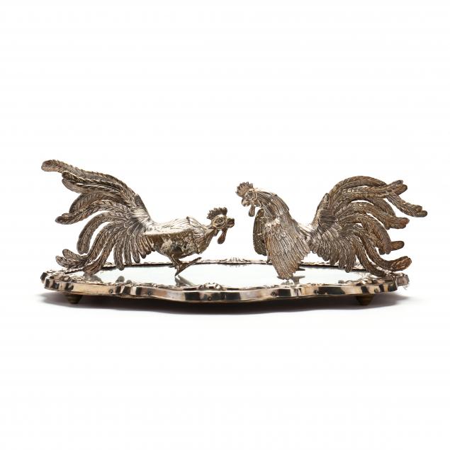 A PAIR OF STERLING SILVER