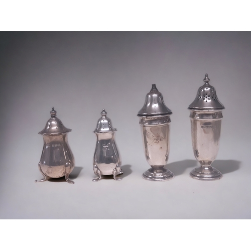 A PAIR OF STERLING SILVER SALT &