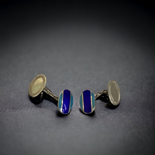 A PAIR OF STERLING SILVER &