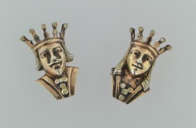 A Pair of Sterling Silver King