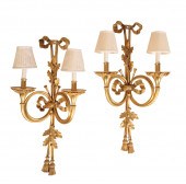 A PAIR OF SUBSTANTIAL GILT MET