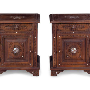 A Pair of Syrian Carved and