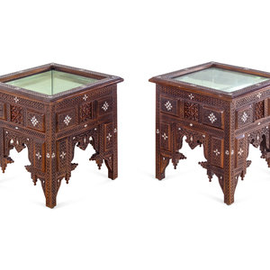 A Pair of Syrian Carved and