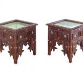A Pair of Syrian Carved and In