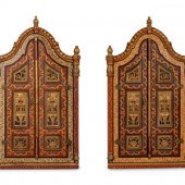 A Pair of Syrian Painted Doors
