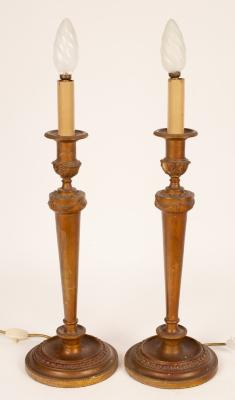 A pair of table lamps of
