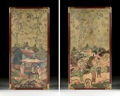 A PAIR OF TALL ANTIQUE CHINESE