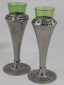 A pair of tall vases in the