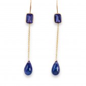 A PAIR OF TANZANITE AND EIGHTE