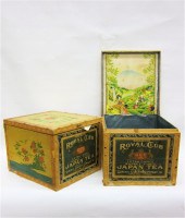 A PAIR OF TEA BOXES Royal Club
