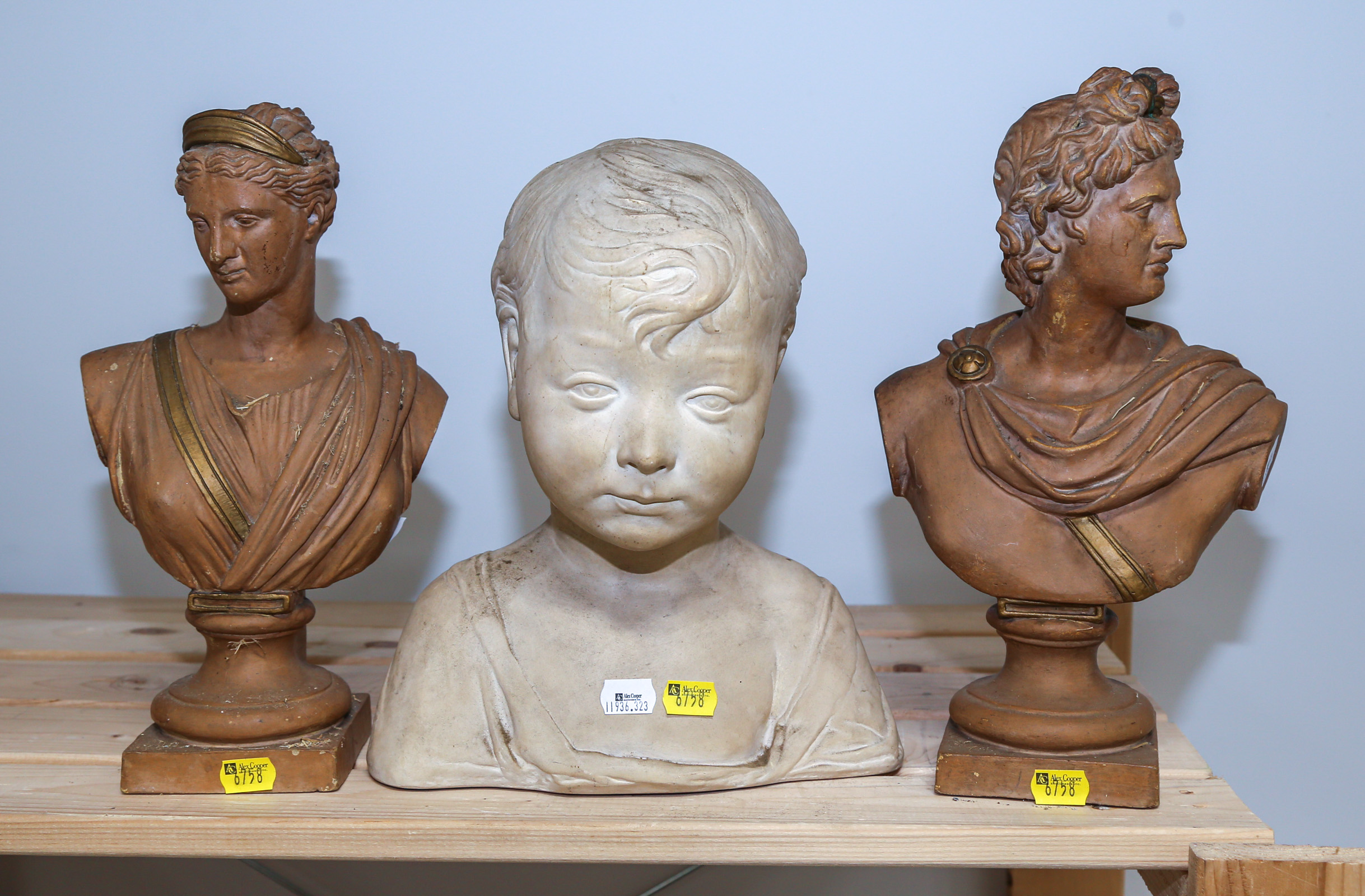 A PAIR OF TERRACOTTA CLASSICAL