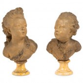 A Pair of Terracotta Portrait