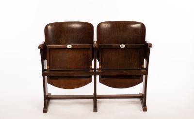 A pair of Thonet theatre seats, the