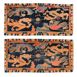A Pair of Tibetan Rugs Early 20th