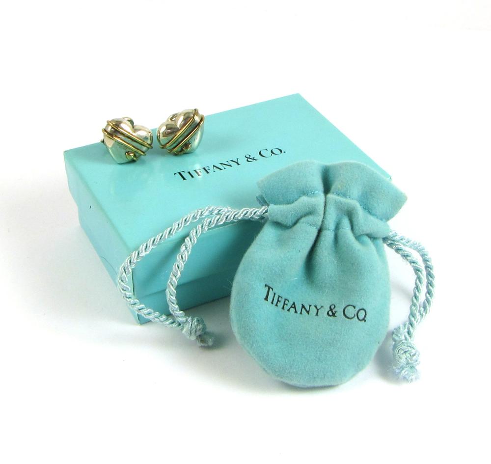 A PAIR OF TIFFANY CUPID HEART &