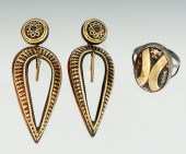 A Pair of Tortoiseshell Earrin
